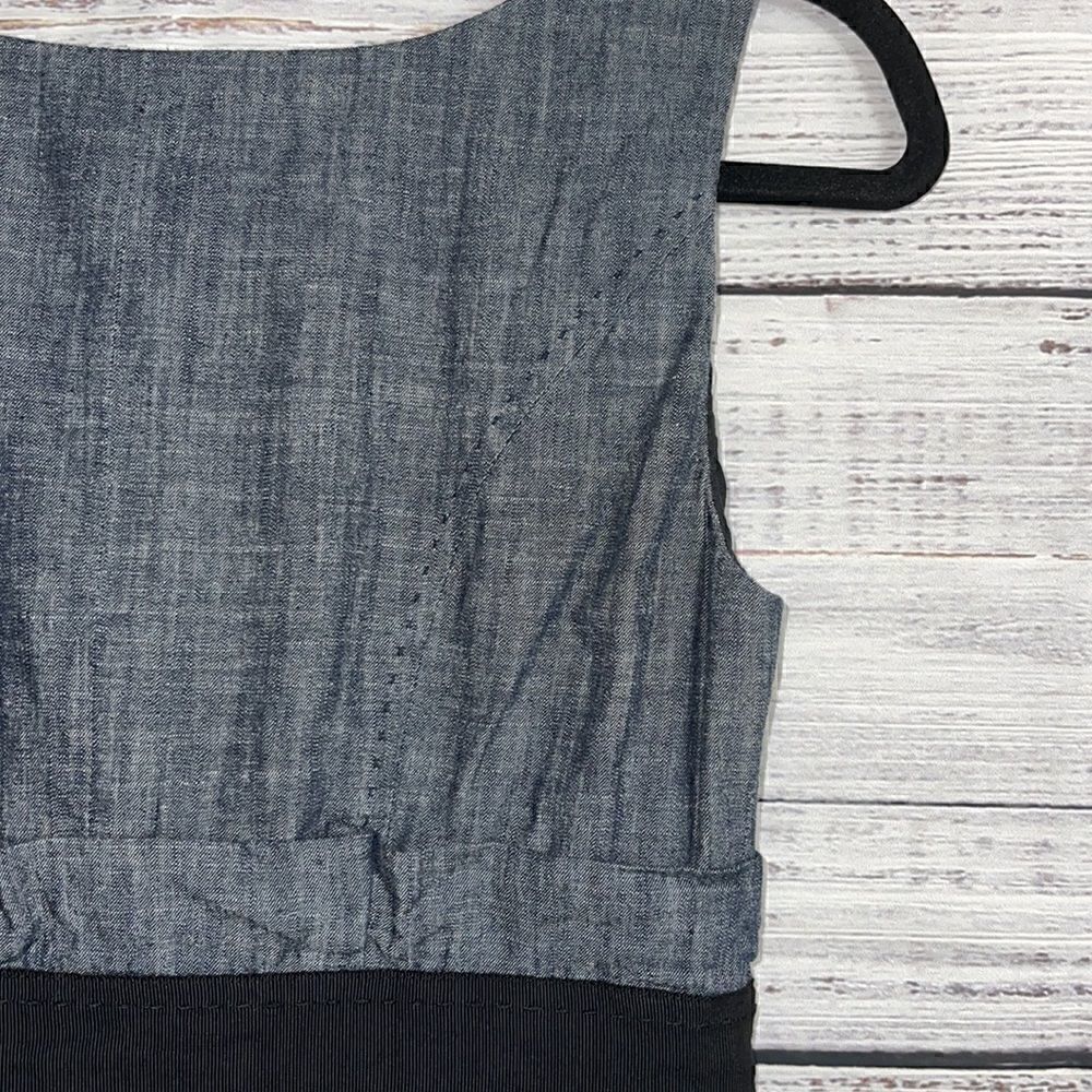 Phoebe couture Dress Womens size 2 sheath mini cotton Y2K Dark denim front Zip‎ - Picture 6 of 9